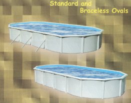 16' x 12' Oval Pool Wall, 48 inches tall - Cascade Design