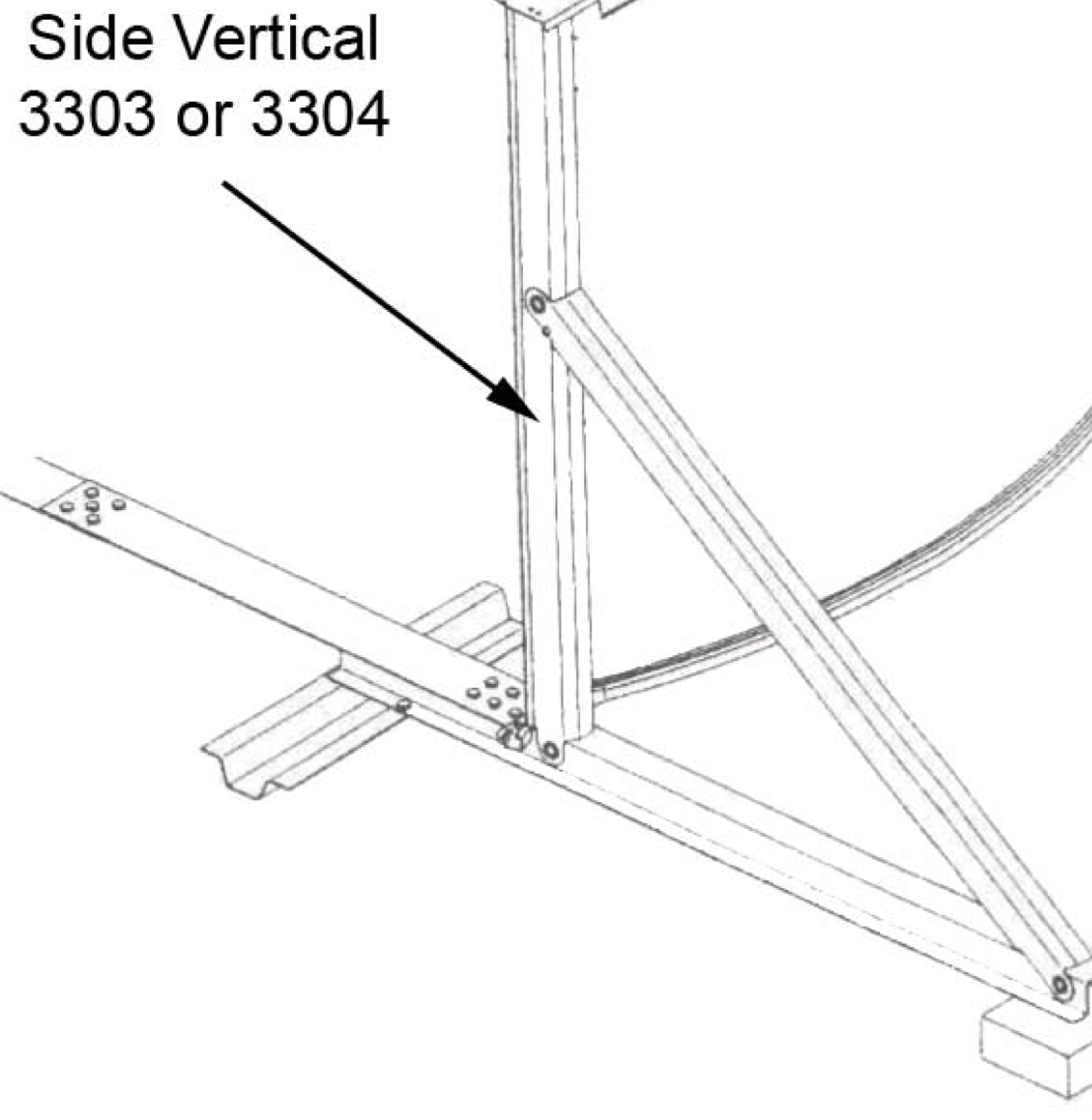 3303 Buttress Side Vertical for 48" pools