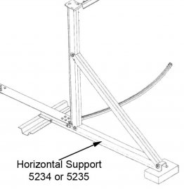 5238/5234 Buttress Horizontal Support for 48" pools